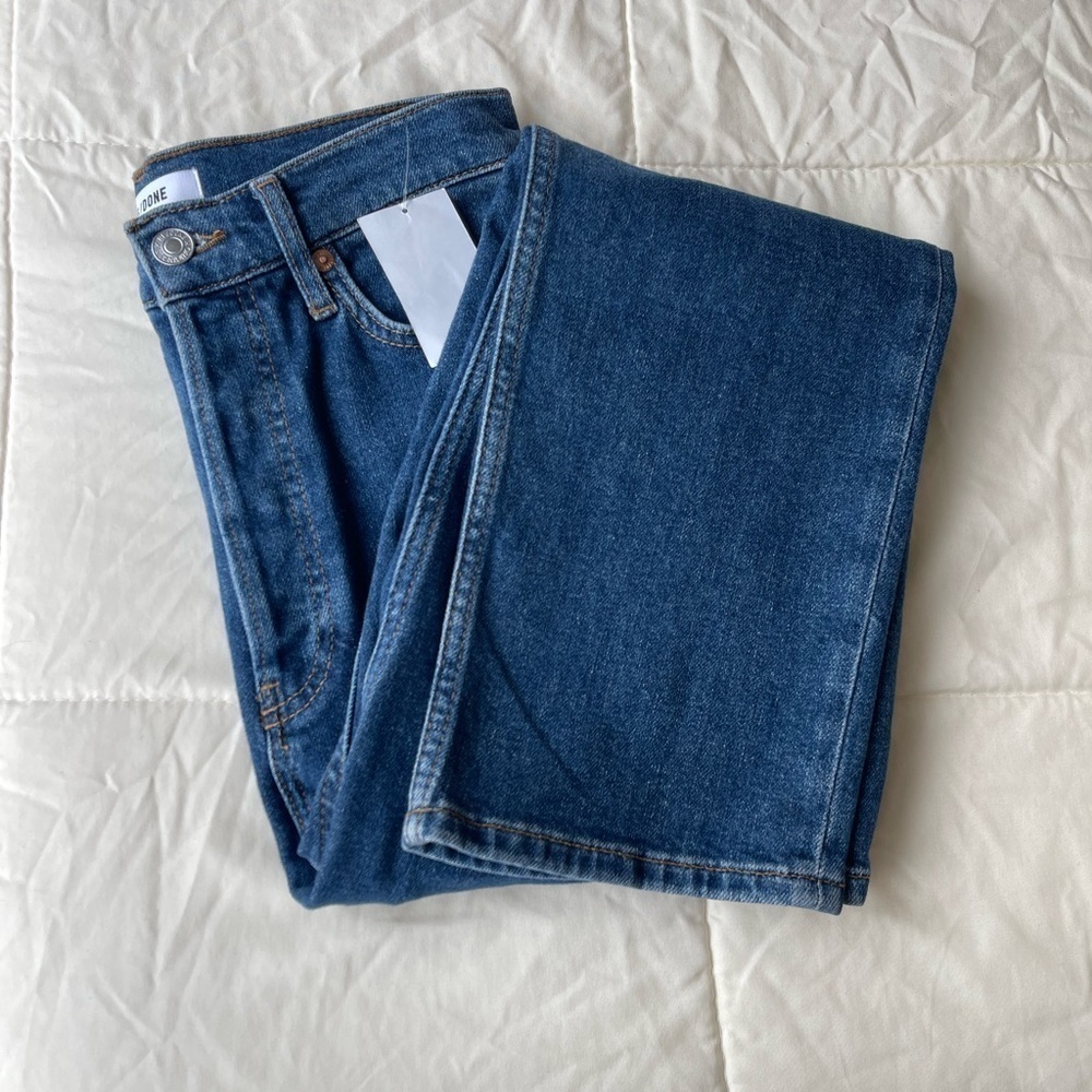 RE/DONE 70's High-Rise Straight Leg Casual Mom Jeans Size 27 US 4